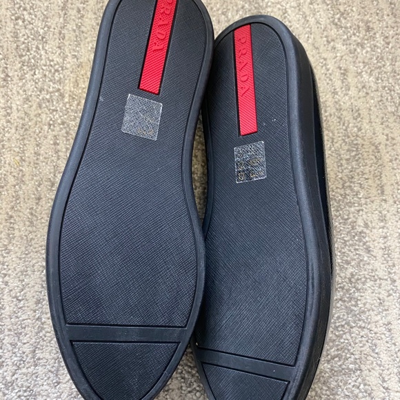 Prada Black Shiny Patent Leather Slip-on Sneakers - Picture 4 of 4